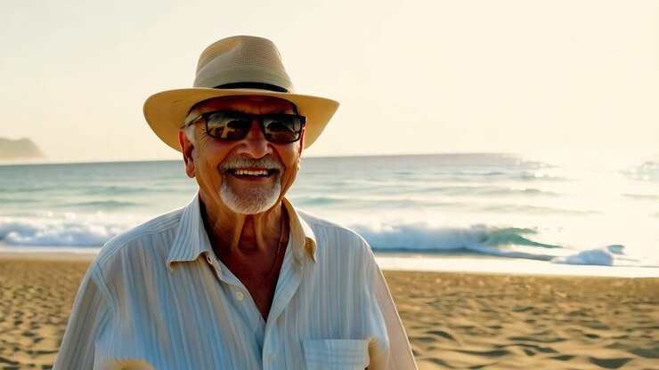 Happy Man Enjoying His Time at the Beach