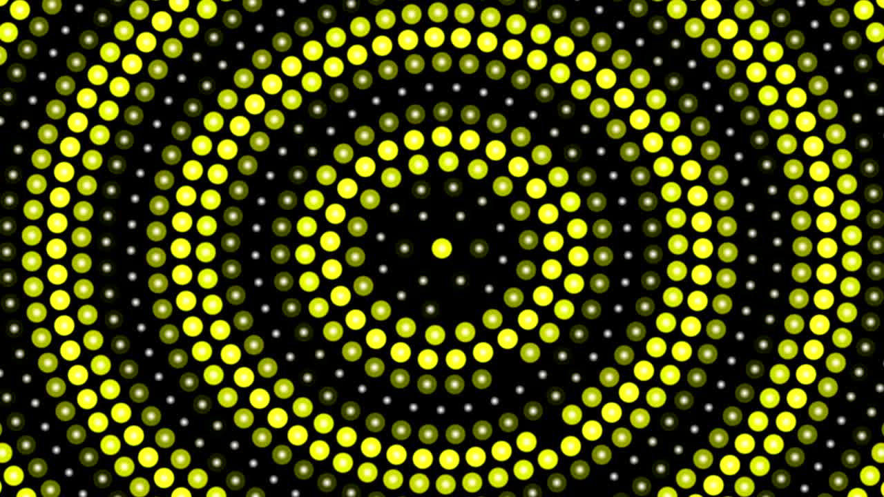 Abstract background with yellow rotating dots
