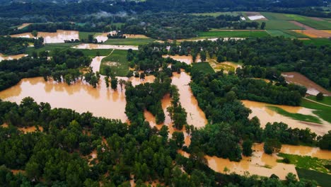 Horribles-Imágenes-Aéreas-De-Drones-4k-De-La-Región-De-Podravje-En-Eslovenia-En-Agosto