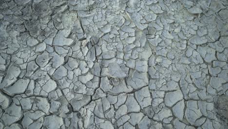 cracks have appeared in the ground due to lack of rain for many days