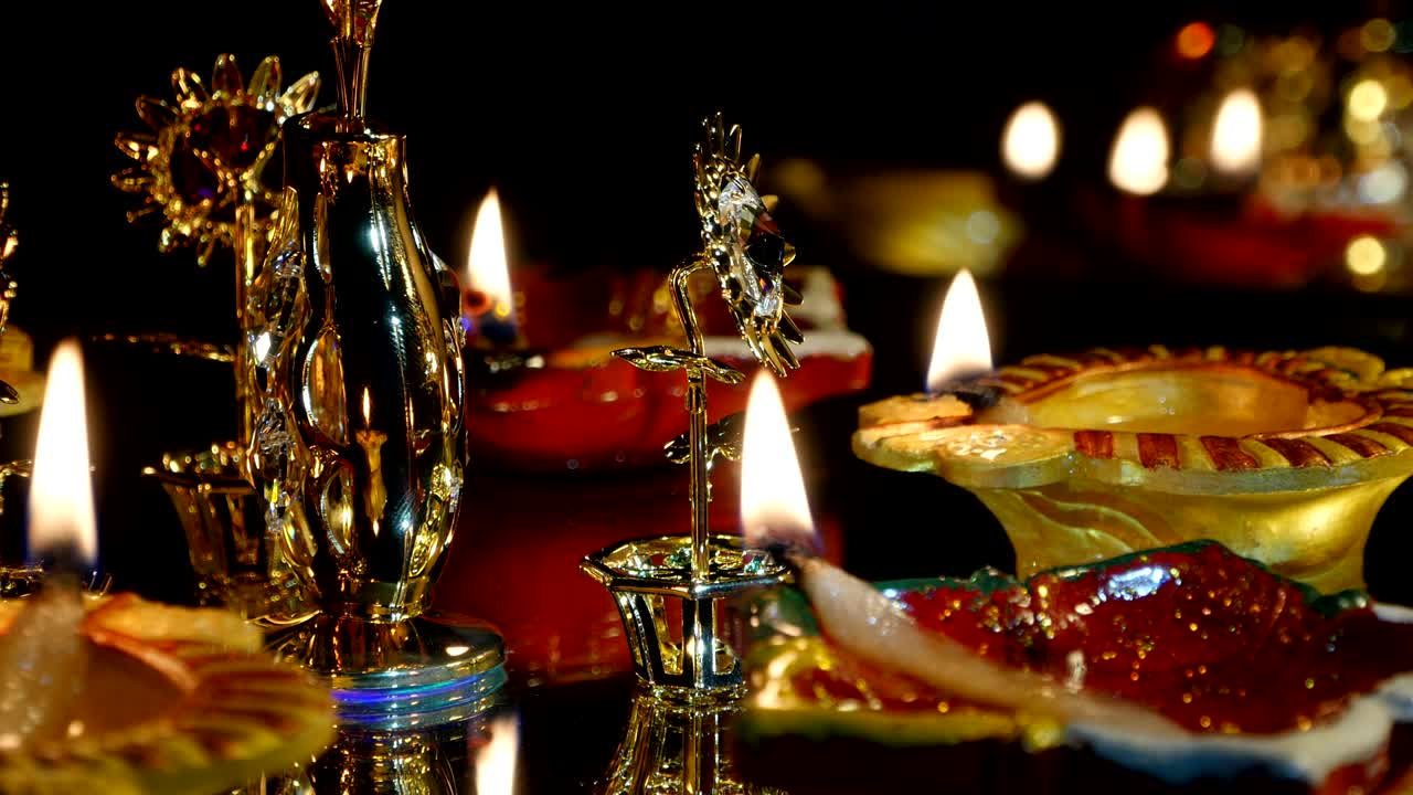Deepak burn in the dark. Deepawali