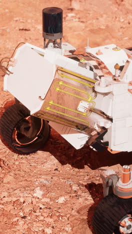 el rover de marte en la superficie de marte