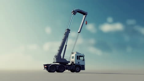 container handler truck against a sky background