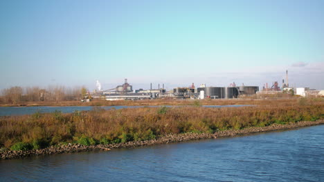 Factory-near-marshy-wetland