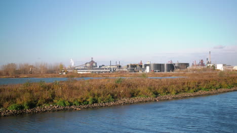 factory near marshy wetland