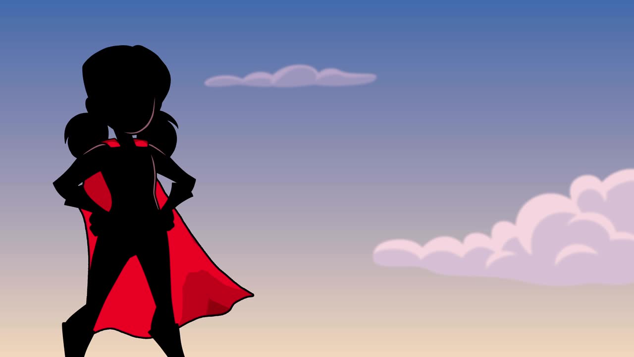 슈퍼 걸 스카이 실루