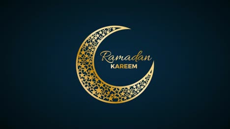 fundo para ramadan kareem com lua e texto. ilustração animada em azul