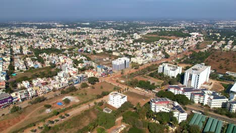 área residencial del campo de fútbol mysuru vijayanagar en una vista aérea