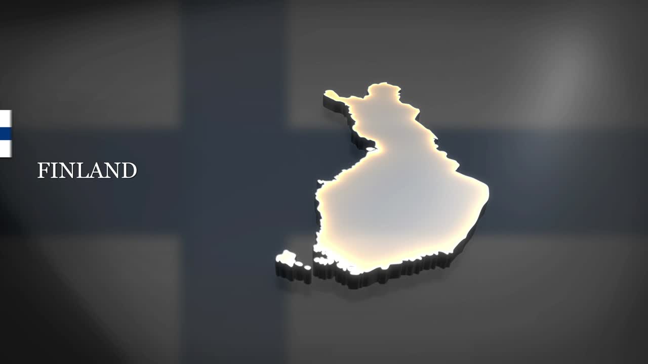 핀란드의 3d 애니메이션 지도