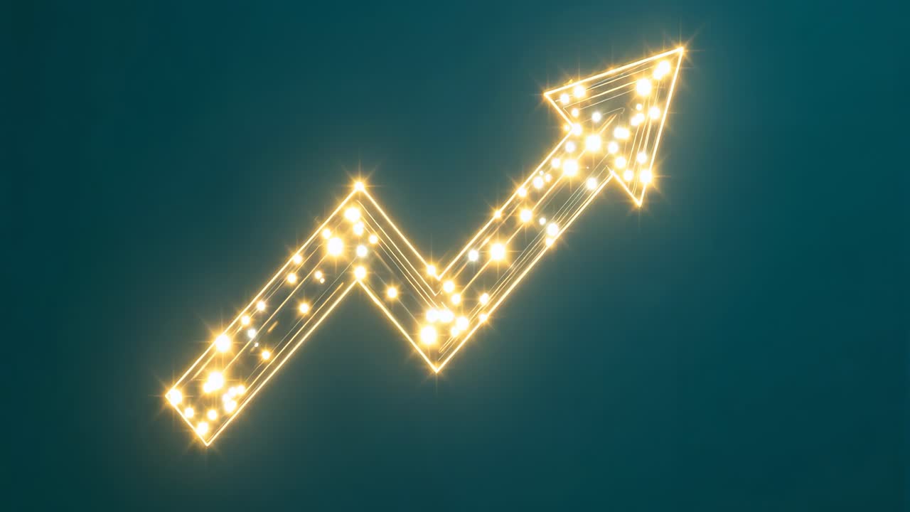 Glowing Arrow Pointing Upward