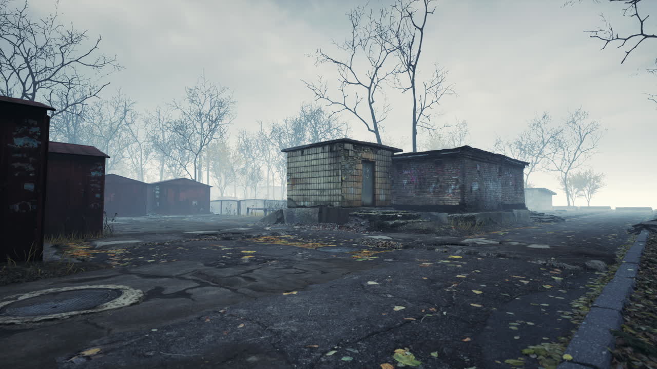 체르노빌 원자력 발전소 근처의 배제 구역의 pripyat 도시 뷰