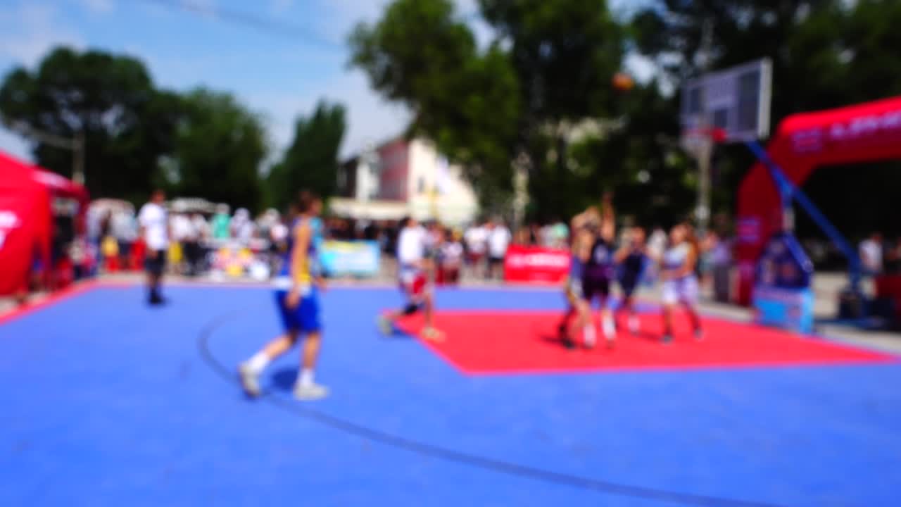 Compétitions publiques de Streetball. Flou