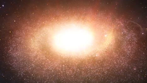girando girando galaxia espiral estrellas en el espacio exterior girando - 4k movimiento de bucle sin costuras animación de fondo
