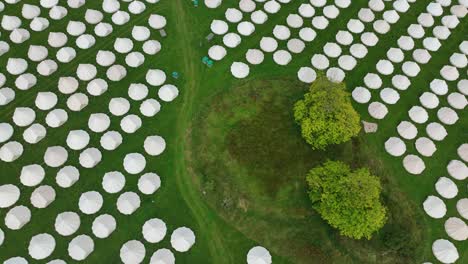 aerial view of clamping tents at rock music festival ireland epic locations summer festivals