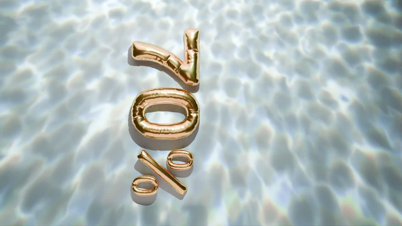 물 위에 떠다니는 70%의 황금색은 색 바탕에 수직으로 파동됩니다.