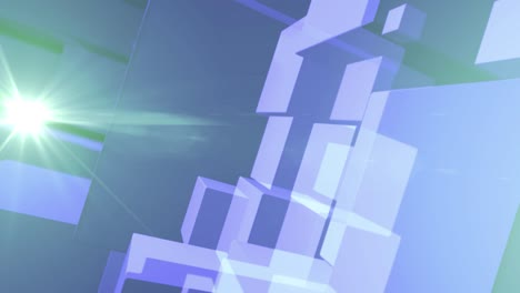 abstract blue cubes background loop