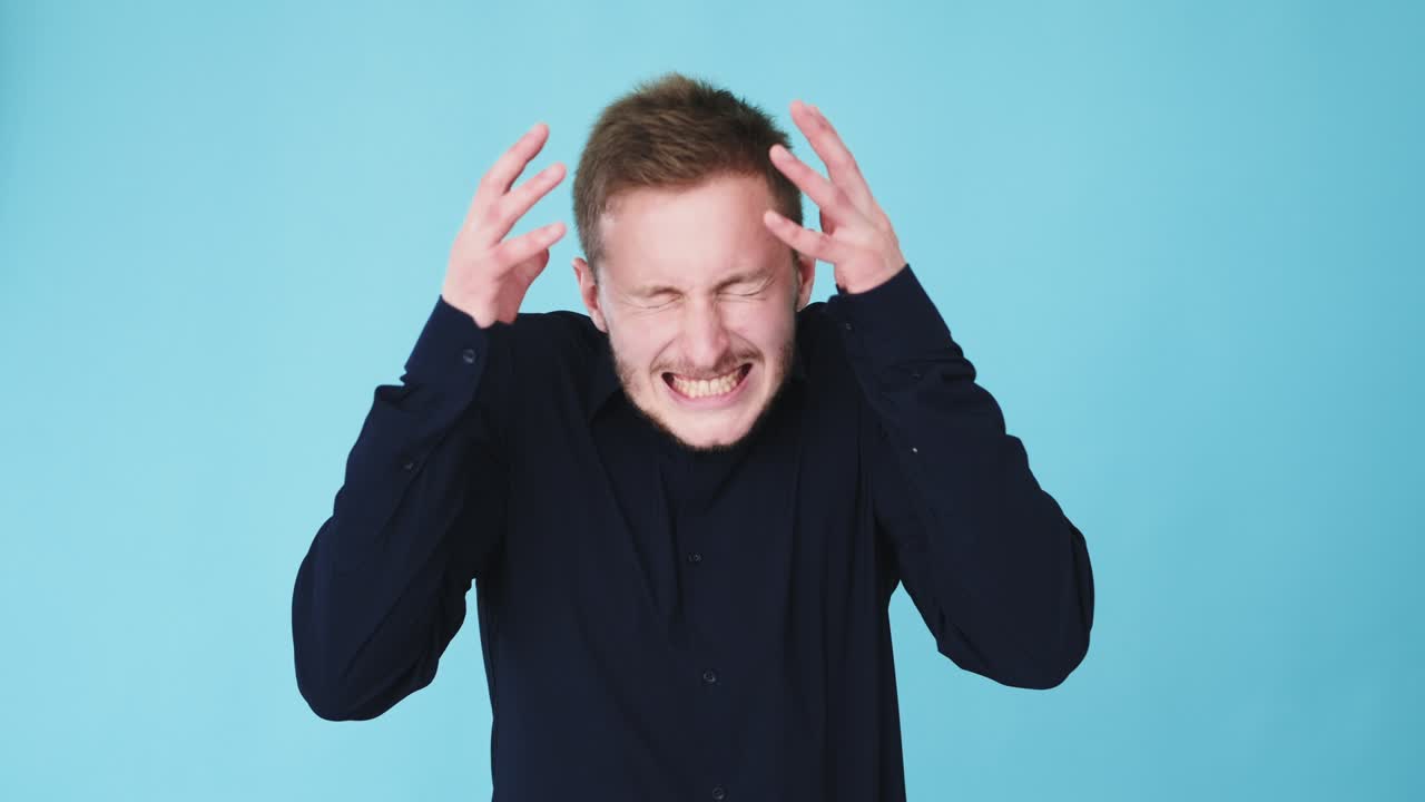 headache pain stress pressure man head gif loop