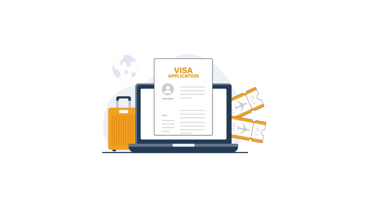 Online Visa Application and Travel Planning Concept