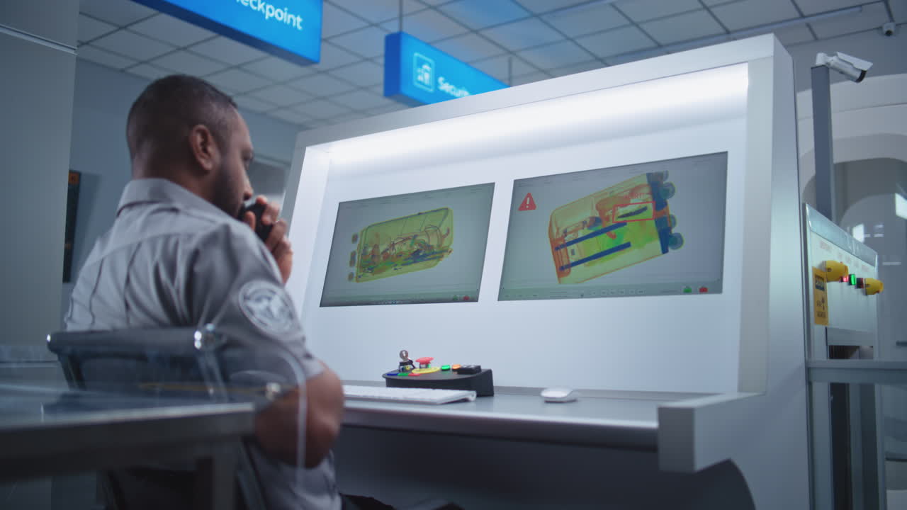 punto de control de seguridad del aeropuerto