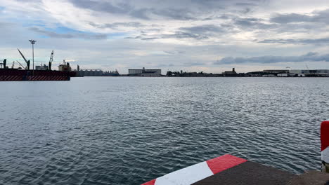 shot of port of veracruz at the morning