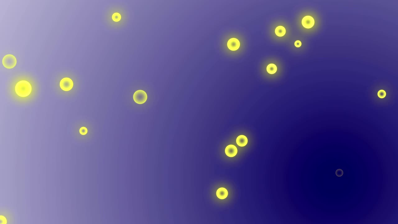 4K Golden bubble or ball on the dark blue background. Abstract motion graphic and animation.