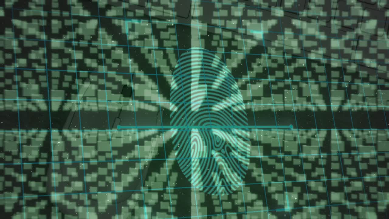 animación de iconos de candados de seguridad y procesamiento de datos sobre fondo negro