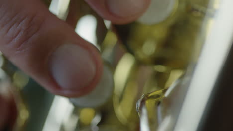 Close-up of a hand playing a saxophone