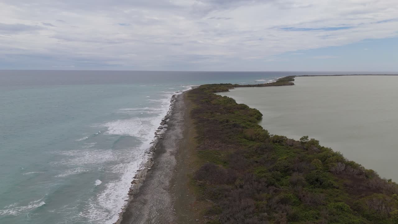 Drone view of the Great Pond Of Yallahs St Thomas