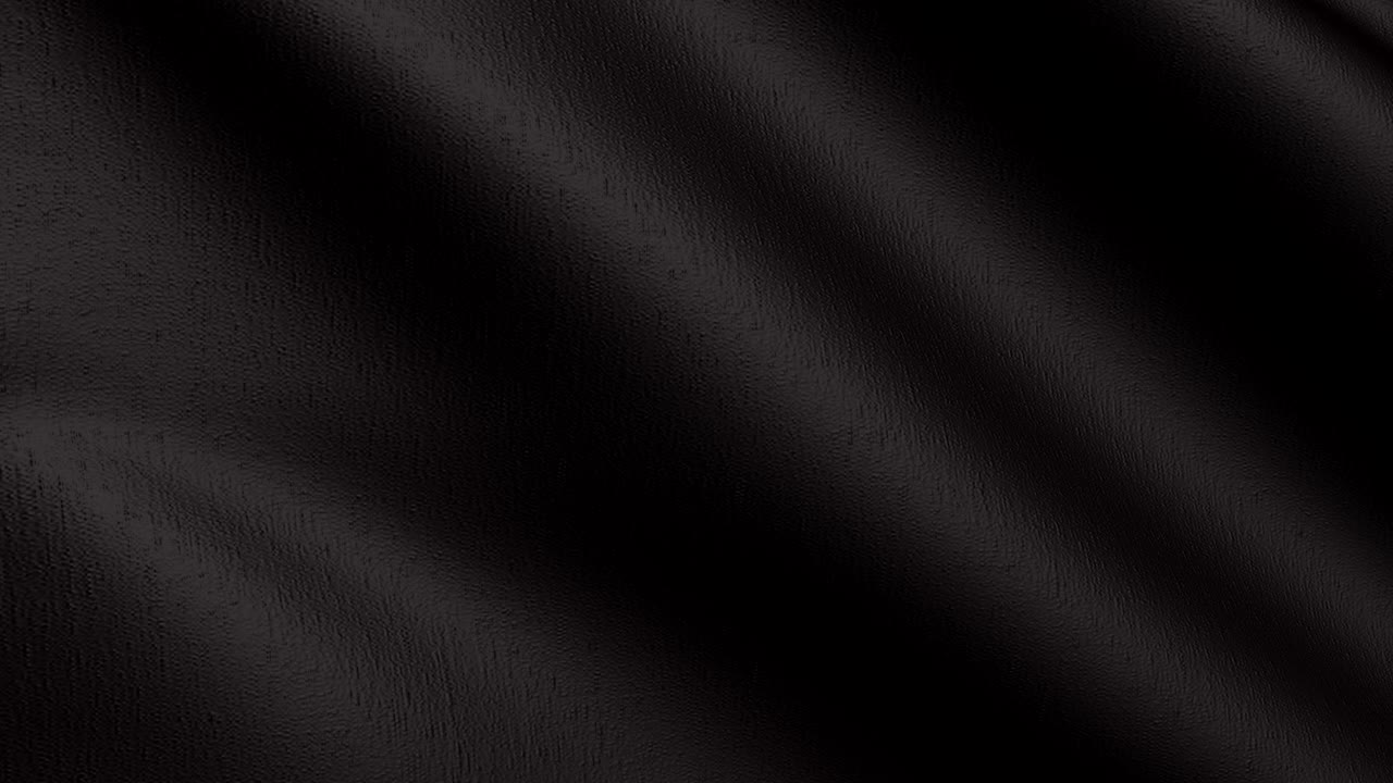 Sømløs sløjfe 4K VDO. Tomt sort flag og plads til reklame. Mockup. 3D abstrakt illustration.