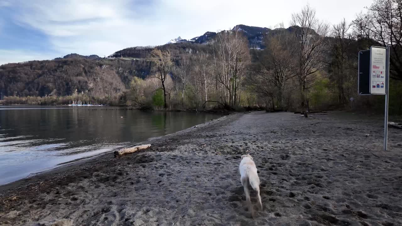 расположенный вдоль берегов озера walensee, weesen, st
