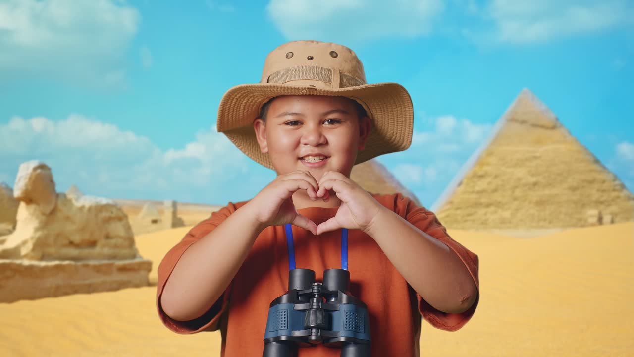 Happy Boy Explorer in Egypt