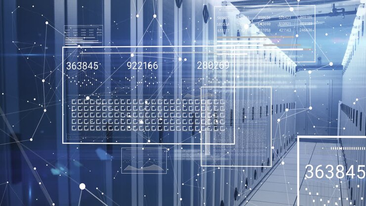 Animation of data processing over computer servers