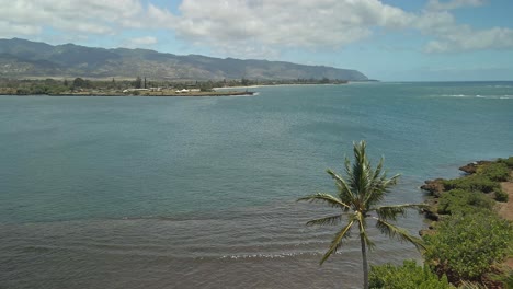 Luftaufnahme-Des-Kaiaka-Bay-Beach-Park-In-Haleiwa-Oahu