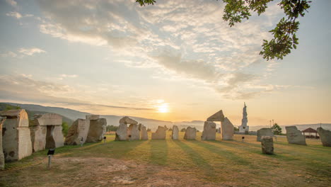 the bulgarian stonehenge in the village of rayuvtsi, bulgaria