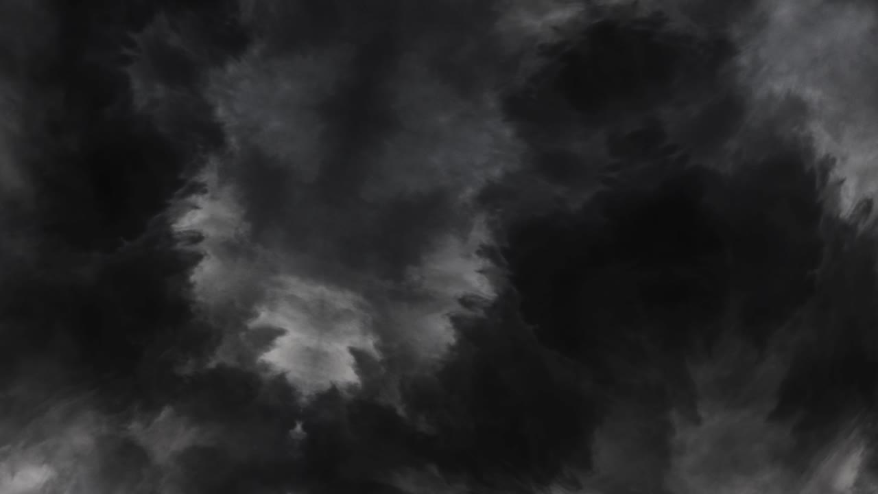 black cloud timelapse with dark sky thunderstorm