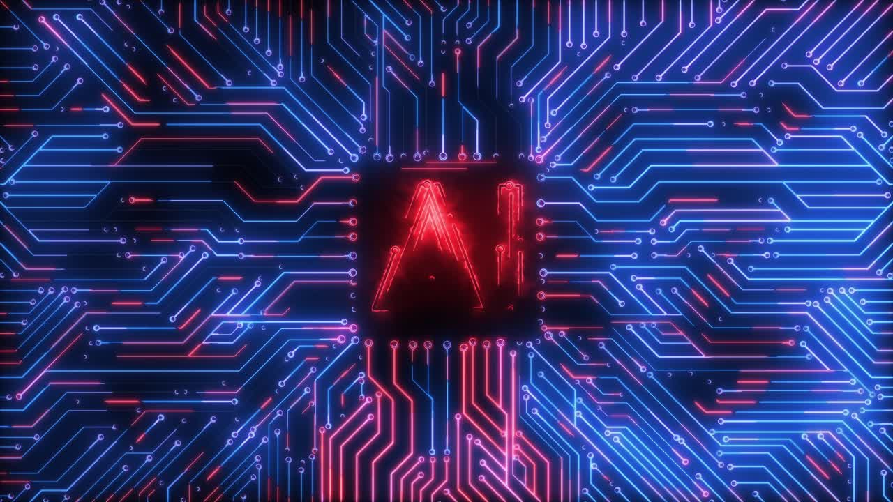 el bucle de la tecnología de transferencia de datos y el fondo de la cpu de la computadora con un signo está tomando el control