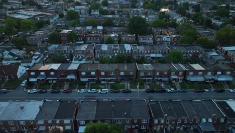 urban housing in america at dusk