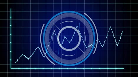 animation of diagram and scope scanning over black background