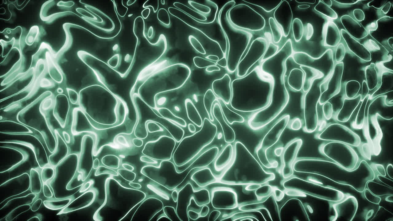 Motivo Astratto Fluido di Plasma Liquido Verde Luminoso