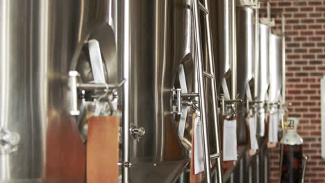 close up of a steel container to make beer