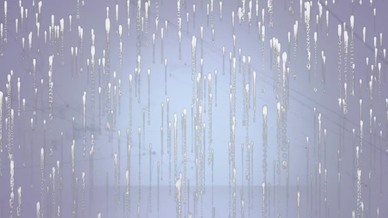 파란색 배경 위의 데이터 처리 애니메이션