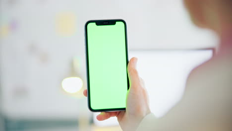 Green-screen-phone,-app-or-hand-with-a-website