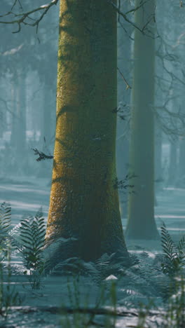 winter forest scene