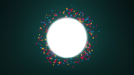 colorful confetti circle background