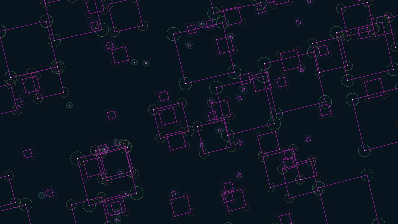 patrón de laberinto de placa de circuito complejo e intrincado en un fondo negro