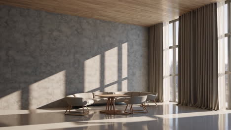 modern interior with natural light and minimalist furniture