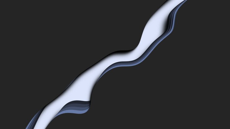 Dynamic monochrome wave fluid lines in motion
