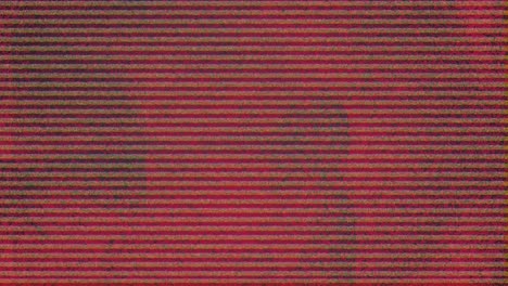 television static effect against textured red background