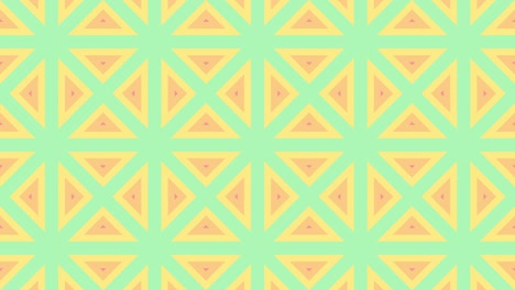 Rainbow geometric mosaic in seamless loop animation. Simple motion graphics abstract background