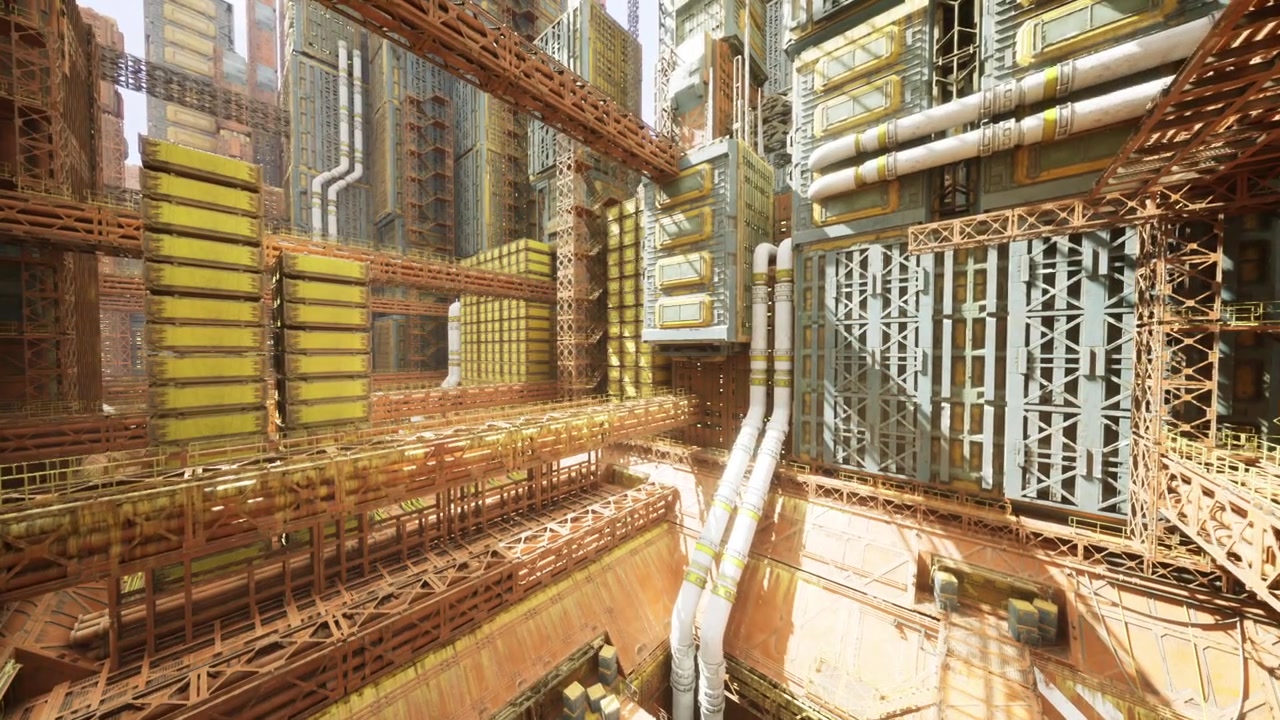 Cinematic contrast accentuating textures and structural rhythm
